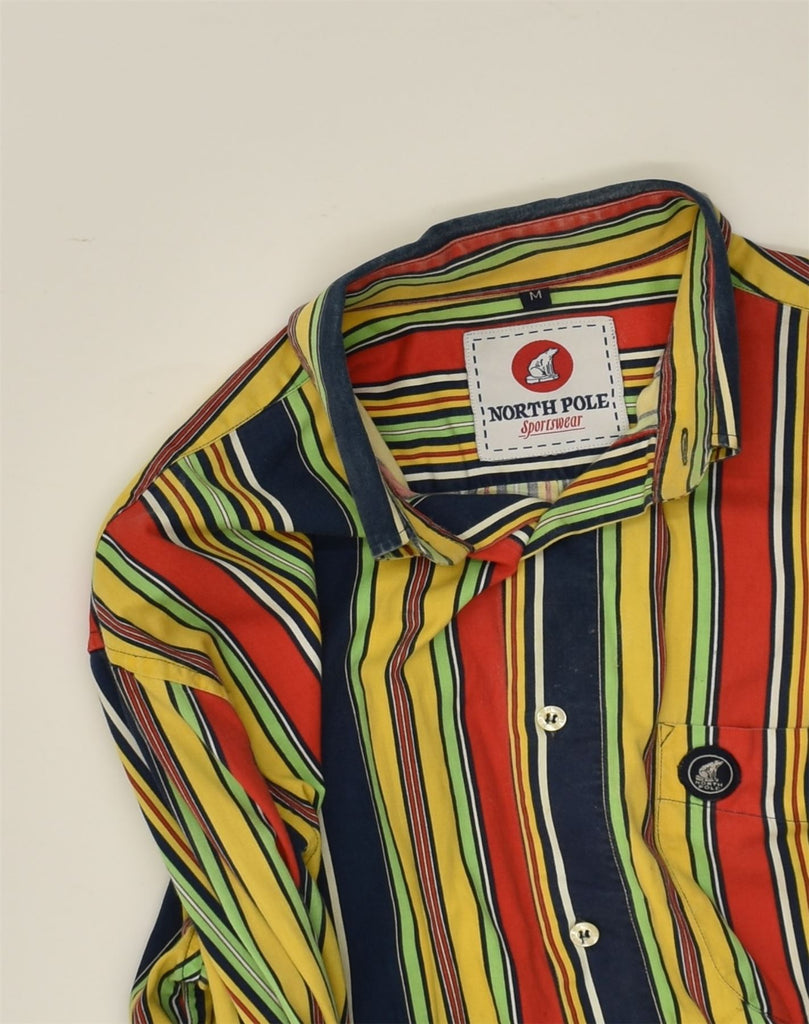 NORTH POLE Mens Shirt Medium Multicoloured Striped | Vintage North Pole | Thrift | Second-Hand North Pole | Used Clothing | Messina Hembry 