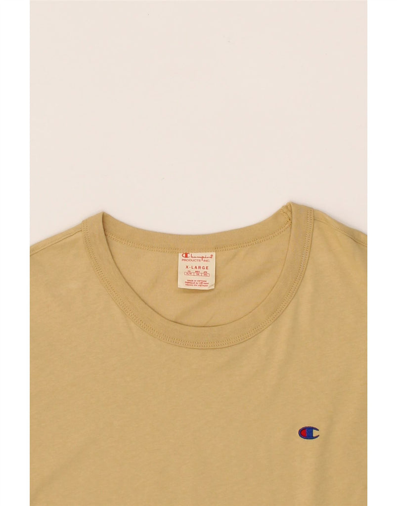 CHAMPION Mens T-Shirt Top XL Beige Cotton Vintage Champion and Second-Hand Champion from Messina Hembry 