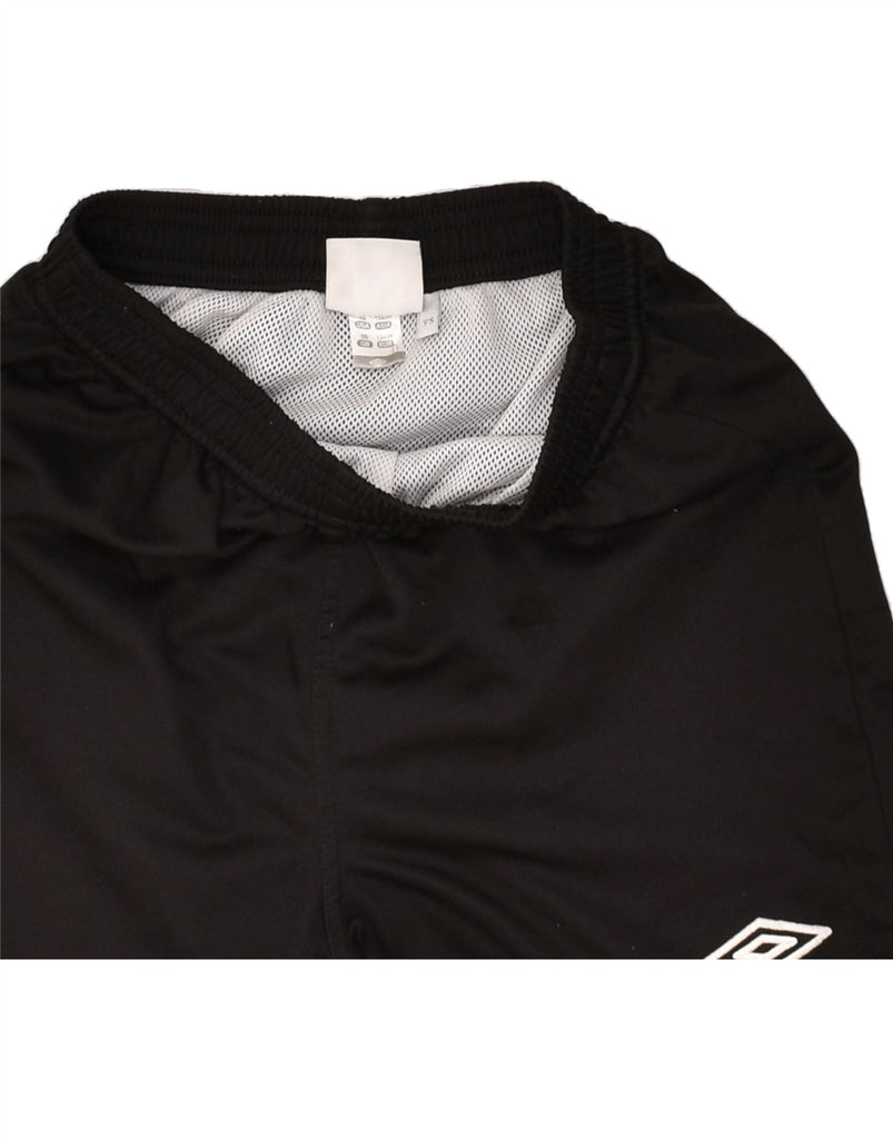 UMBRO Boys Sport Shorts 8-9 Years Small Black Polyester | Vintage Umbro | Thrift | Second-Hand Umbro | Used Clothing | Messina Hembry 