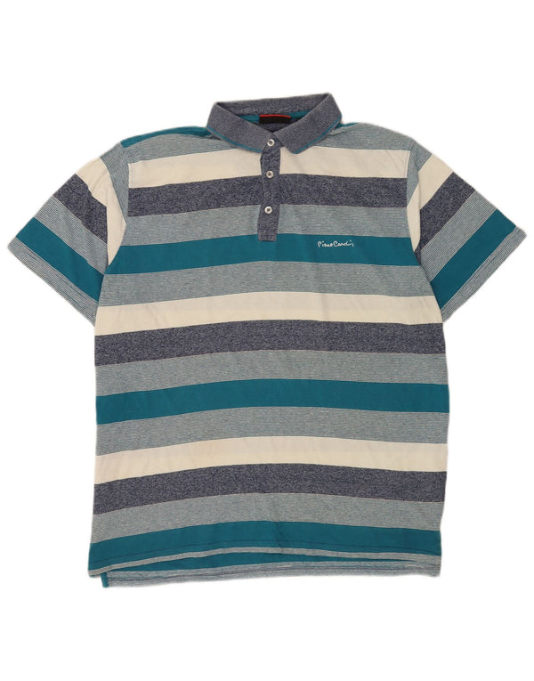 Pierre Cardin Mens Regular Fit Polo Shirt 3XL Multicoloured Striped Cotton