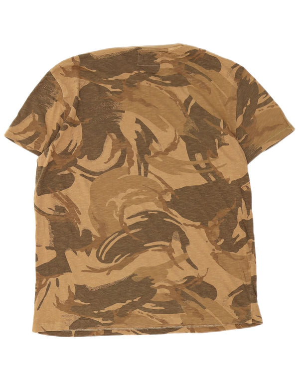 Polo Ralph Lauren Mens T-Shirt Top Large Brown Camouflage