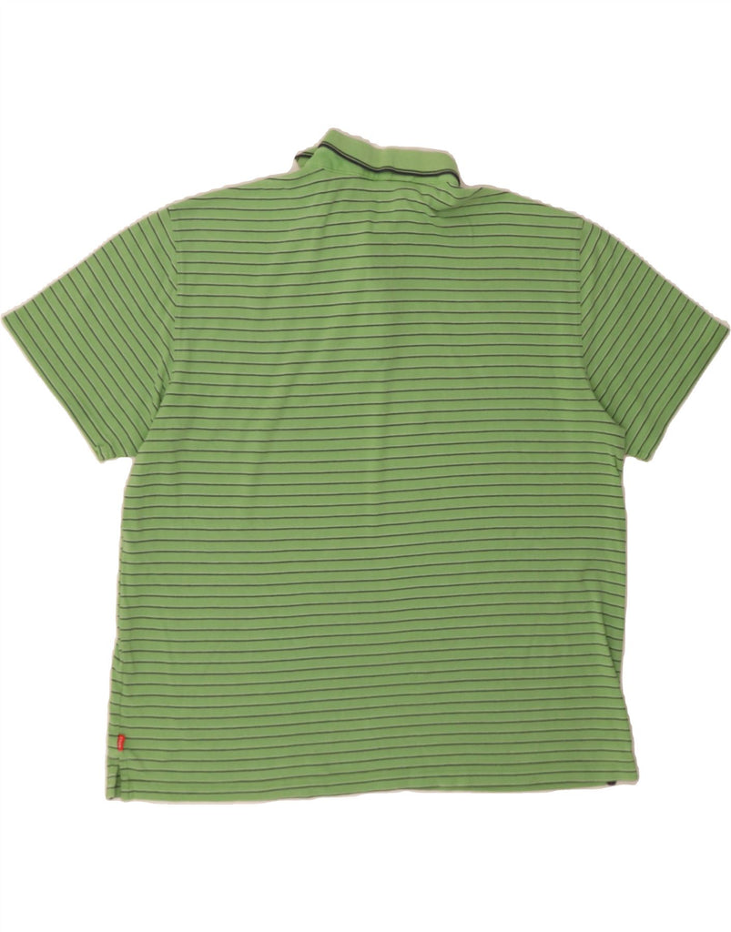 IZOD Mens Polo Shirt Large Green Striped Vintage Izod and Second-Hand Izod from Messina Hembry 