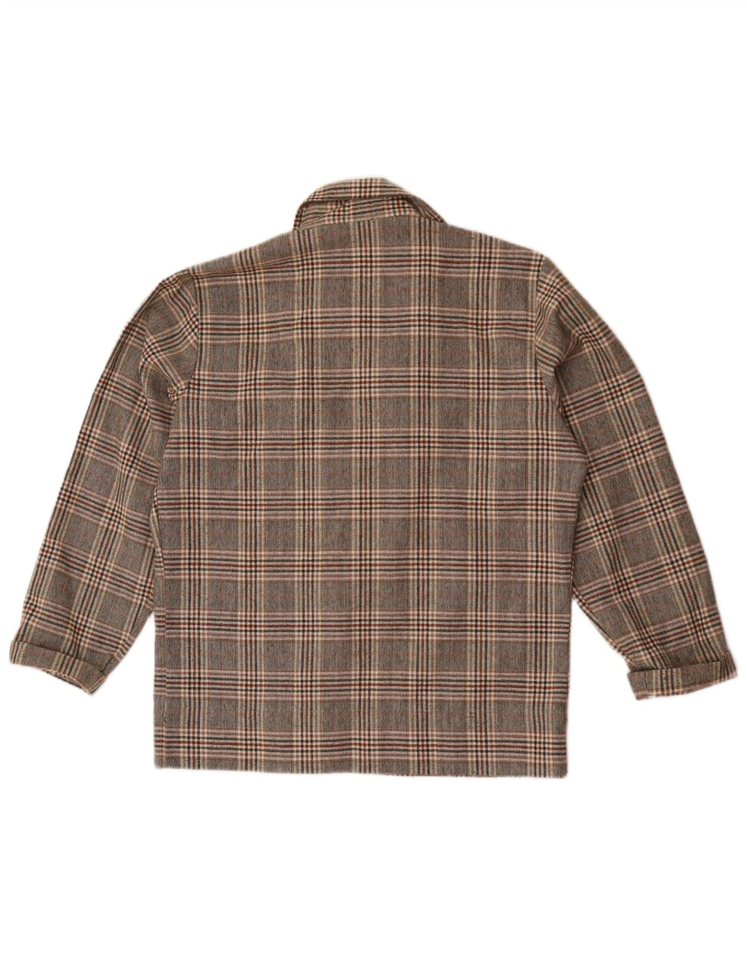 Vintage Womens Full Zip Shirt UK 16 Large Grey Check
