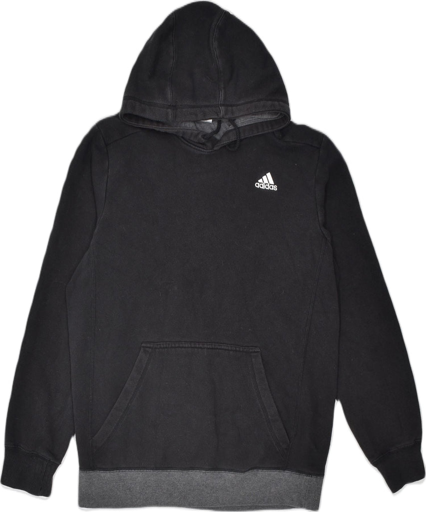 ADIDAS Mens Hoodie Jumper Medium Black Cotton | Vintage | Thrift | Second-Hand | Used Clothing | Messina Hembry 