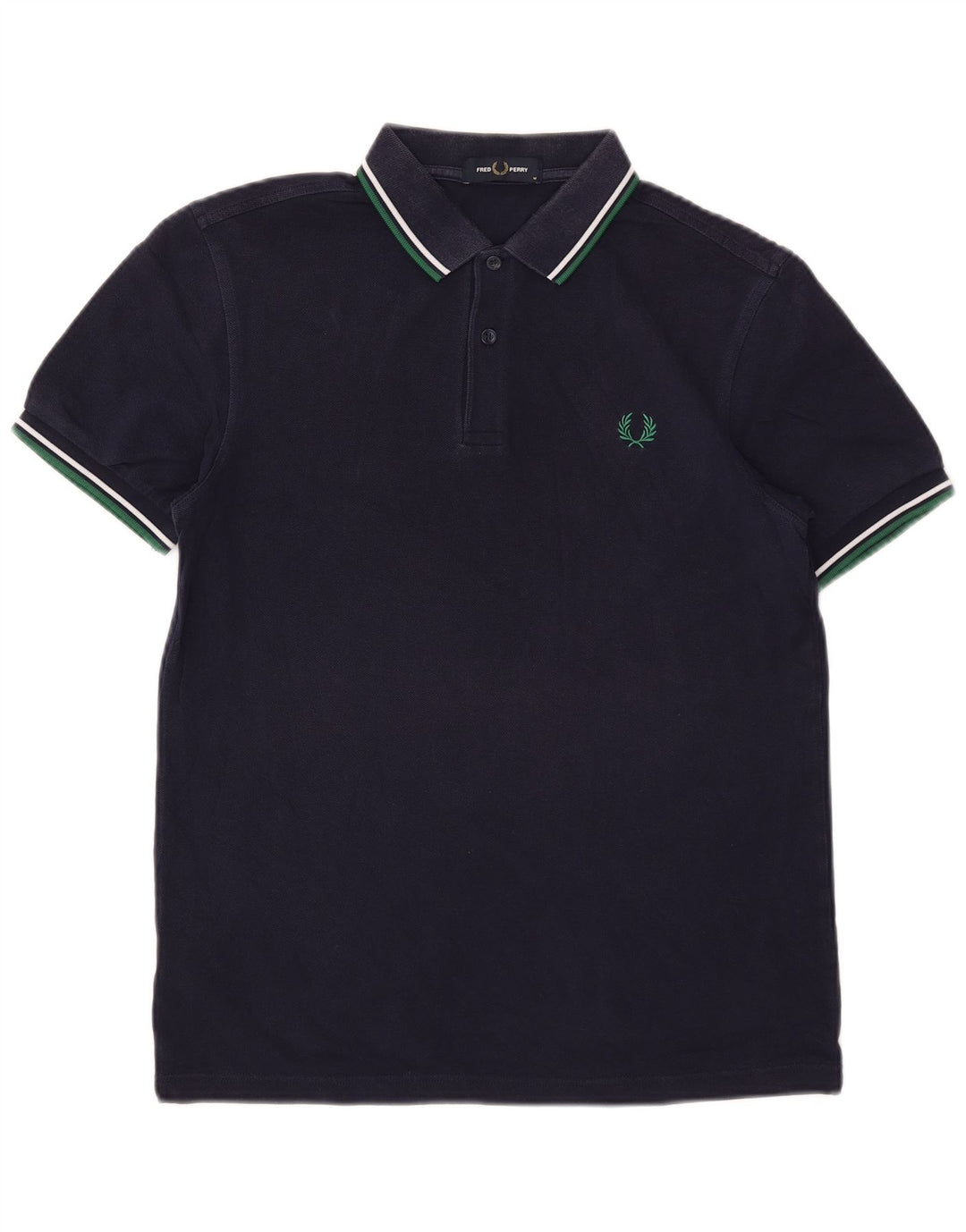 Fred Perry Mens Polo Shirt Medium Navy Blue Cotton
