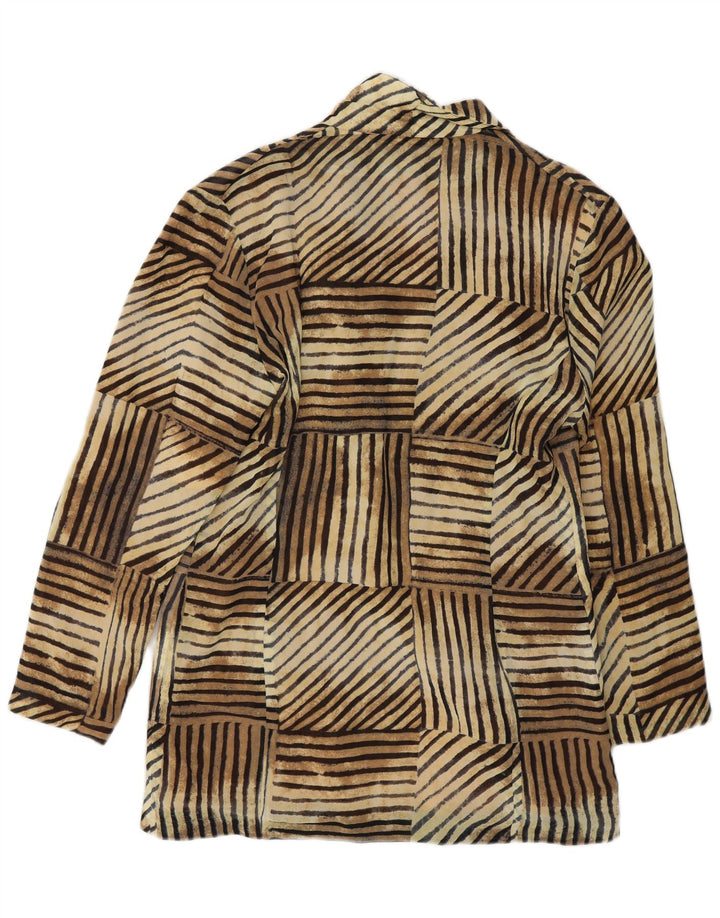 Sandro Womens Patterned 2 Button Blazer Jacket IT 42 Medium Brown Striped