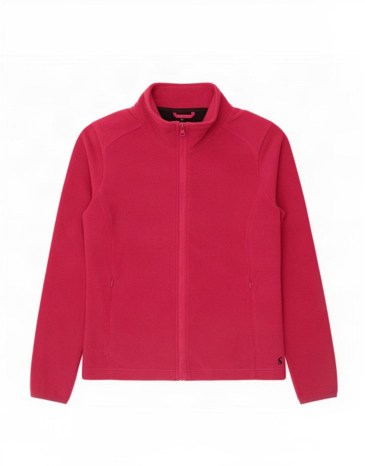 Joules Womens Fleece Jacket UK 14 Medium Pink Polyester