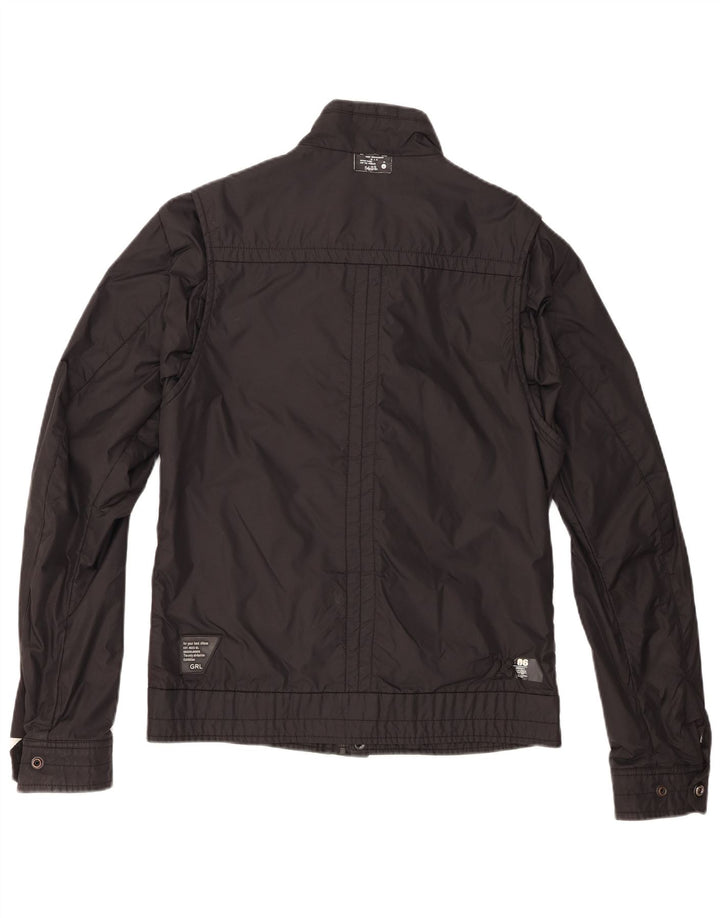 Vintage Mens Bomber Jacket UK 40 Large Black Cotton