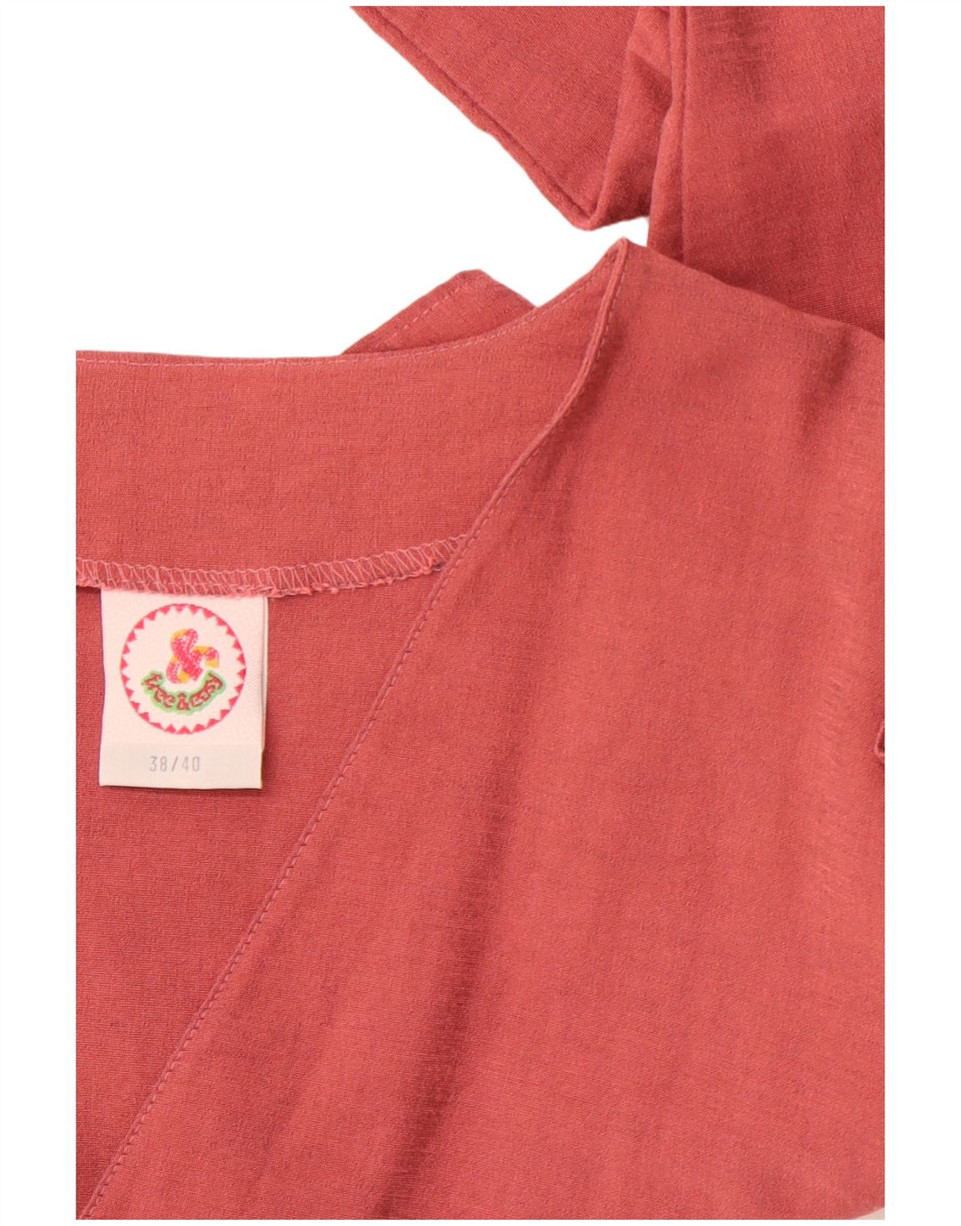 VINTAGE Womens Crop Top EU 38/40 Medium Pink Viscose