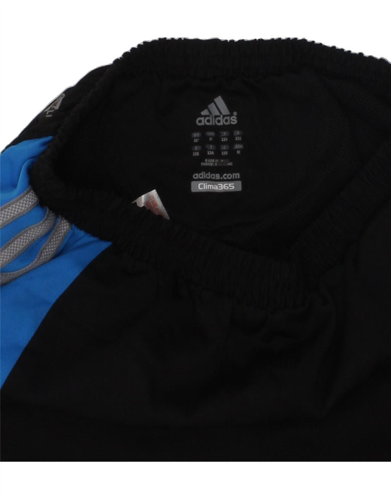 ADIDAS Boys Clima 365 Sport Shorts 11-12 Years Black Colourblock Polyester | Vintage Adidas | Thrift | Second-Hand Adidas | Used Clothing | Messina Hembry 