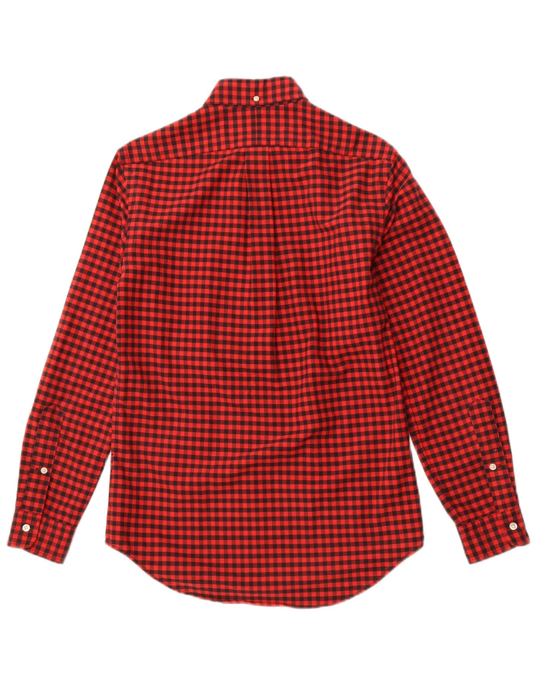 RALPH LAUREN Mens Classic Fit Flannel Shirt XS Red Gingham Cotton