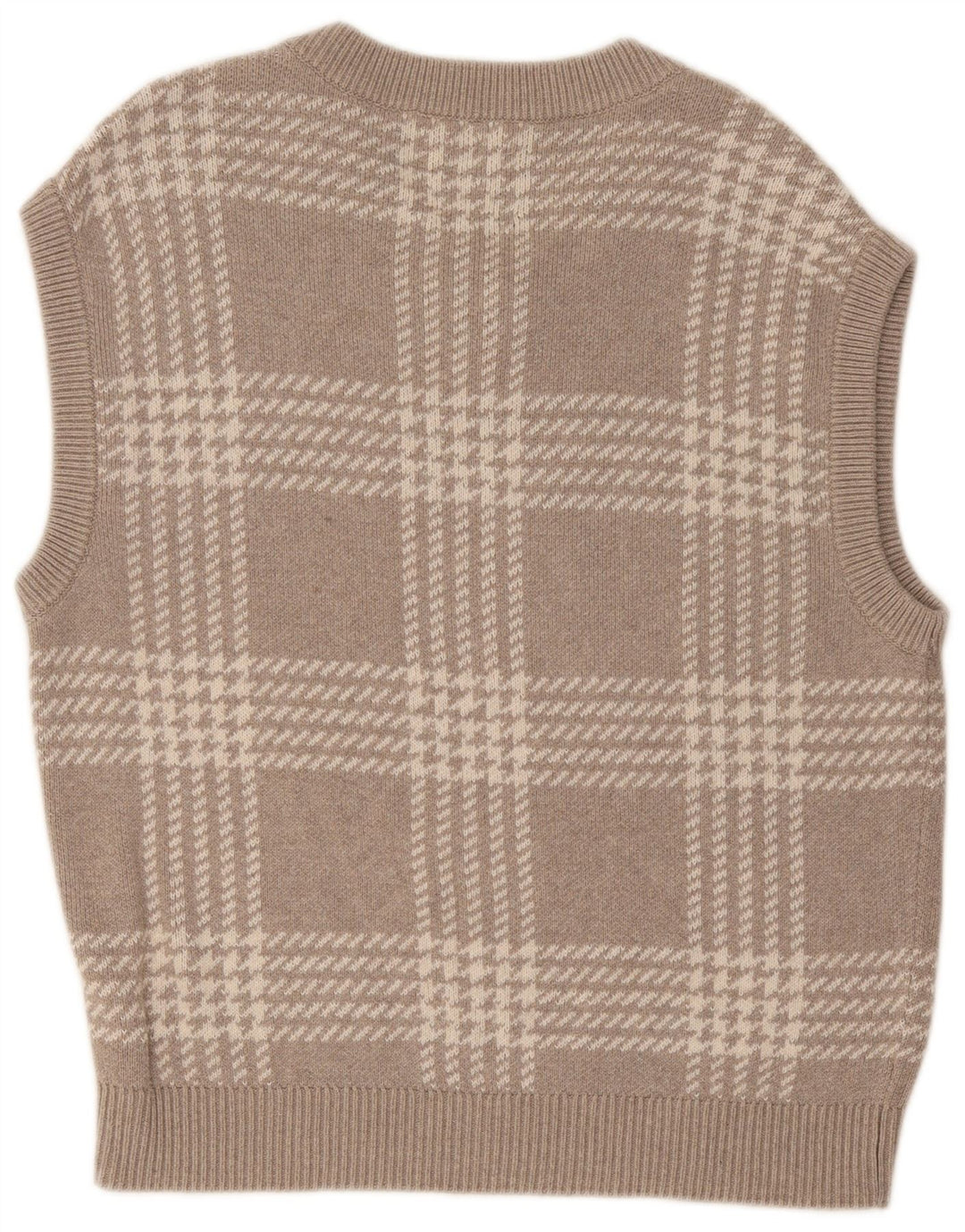 Abercrombie & Fitch Mens Oversized Vest Tank Top Medium Grey Houndstooth