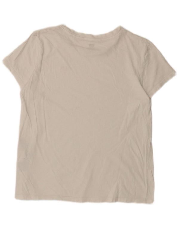 Levi's Womens T-Shirt Top UK 16 Large4 White Cotton