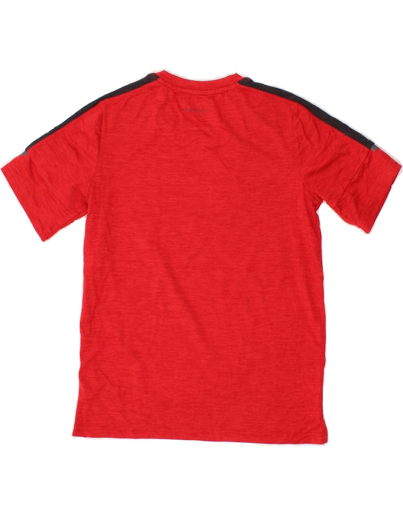 RUSSELL ATHLETIC Boys T-Shirt Top 7-8 Years Medium  Red Colourblock Vintage Russell Athletic and Second-Hand Russell Athletic from Messina Hembry 