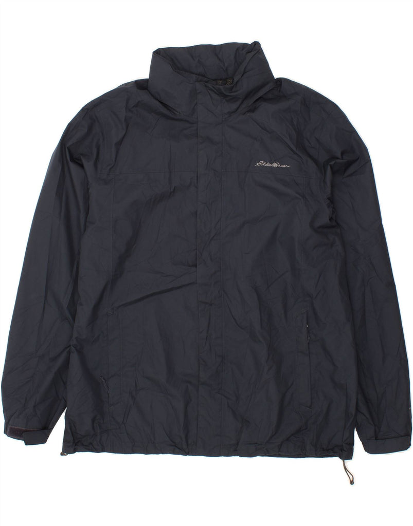 EDDIE BAUER Mens Rain Jacket UK 42 XL Navy Blue Polyester Vintage Eddie Bauer and Second-Hand Eddie Bauer from Messina Hembry 