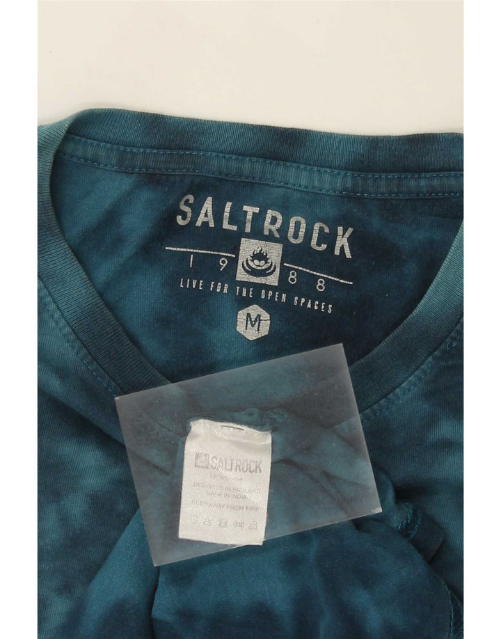 Saltrock Mens Graphic T-Shirt Top Medium Blue Tie Dye Cotton