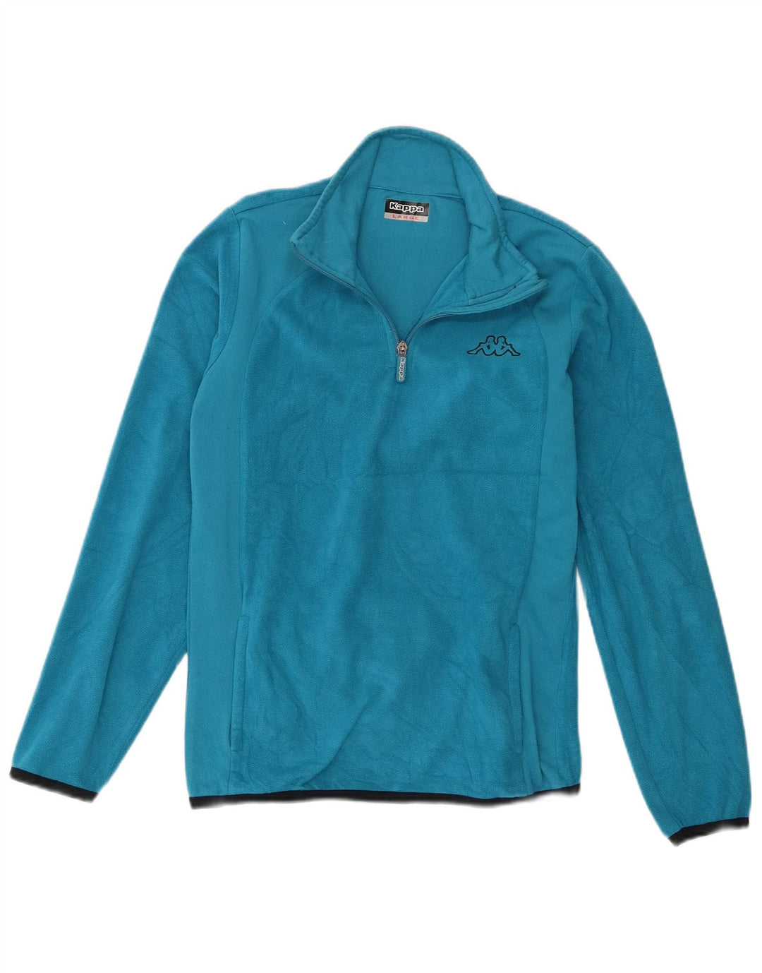 Kappa Womens Zip Neck Fleece Jumper UK 14 Large Blue