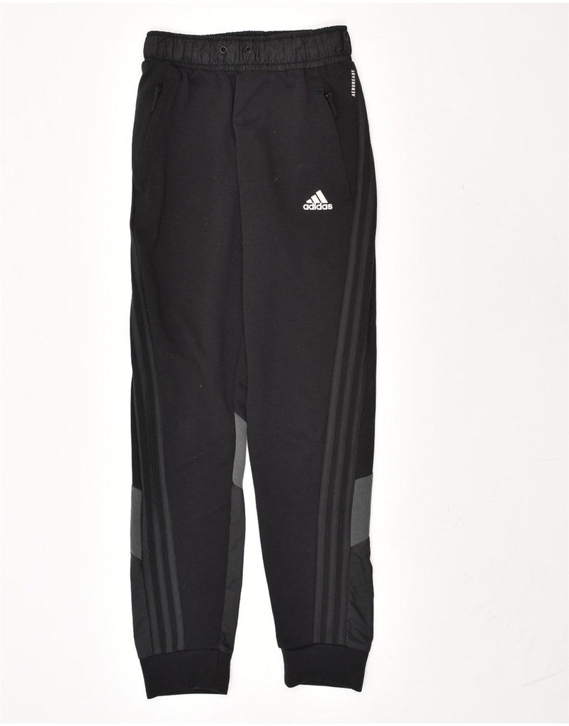 ADIDAS Womens Tracksuit Trousers Joggers UK 6 XS Black Polyester | Vintage Adidas | Thrift | Second-Hand Adidas | Used Clothing | Messina Hembry 