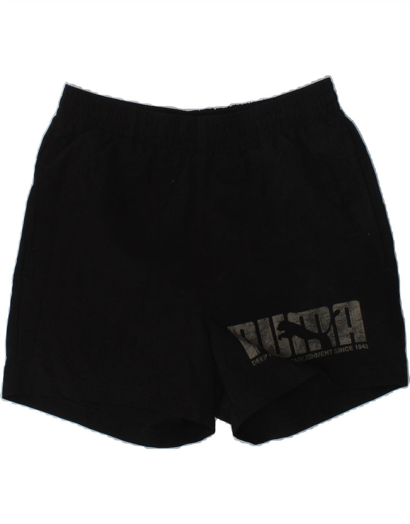 PUMA Boys Sport Shorts 9-10 Years Black Polyester | Vintage Puma | Thrift | Second-Hand Puma | Used Clothing | Messina Hembry 