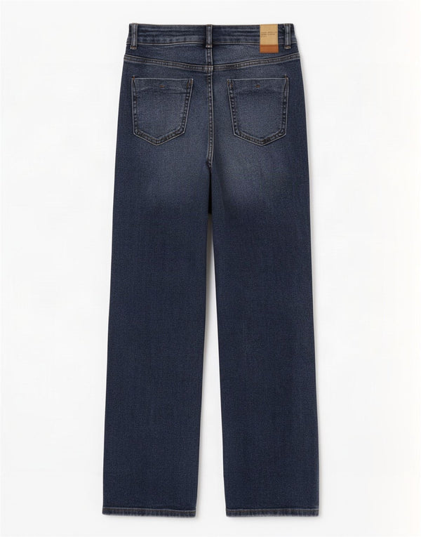 Zara Womens High Waist Jeans EU 34 2XS W24 L27 Navy Blue Cotton