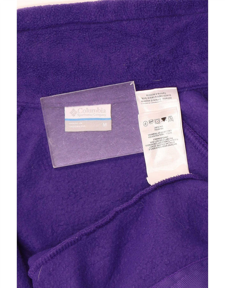 Columbia Womens Fleece Jacket UK 14 Medium Purple Polyester