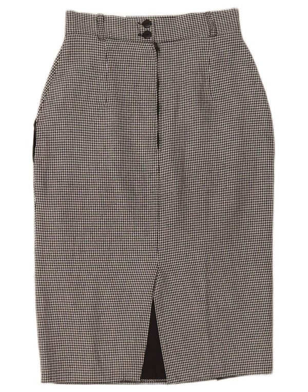 St. Bernard Womens Pencil Skirt UK 10 Small W25 Black Houndstooth