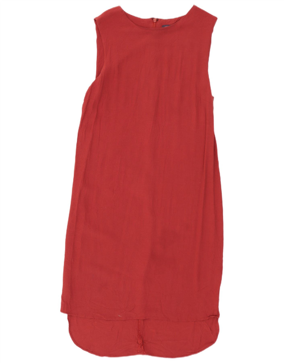 Marks & Spencer Womens Sleeveless Shift Dress UK 10 Small Red Viscose