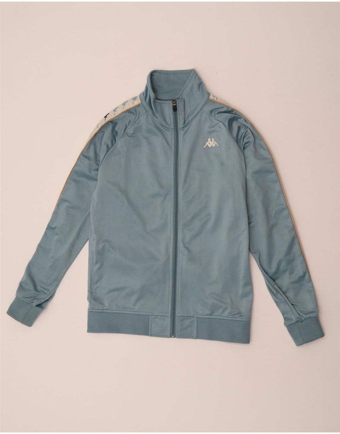 Kappa Mens Graphic Tracksuit Top Jacket Medium Blue Colourblock Polyester
