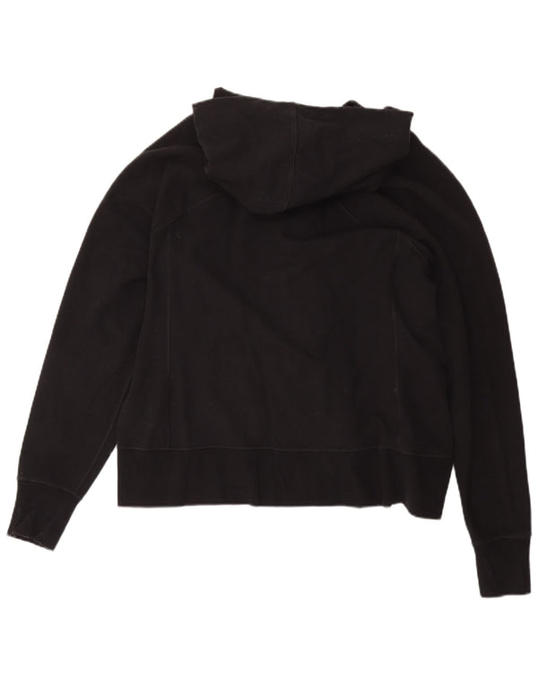 Nike Womens Zip Hoodie Sweater UK 18 XL Black Cotton