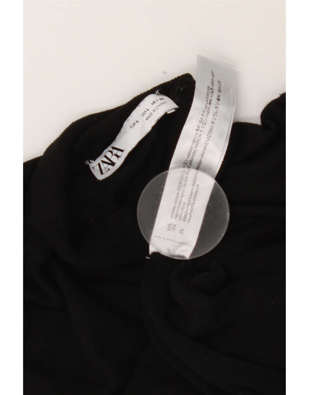 Zara Womens Turtle Neck Jumper Sweater UK 14 Large Black Viscose