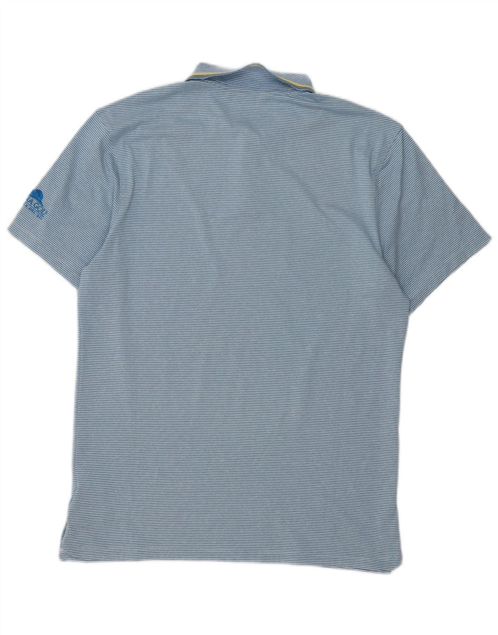 Nike Mens Dri Fit Polo Shirt Small Blue Striped Polyester
