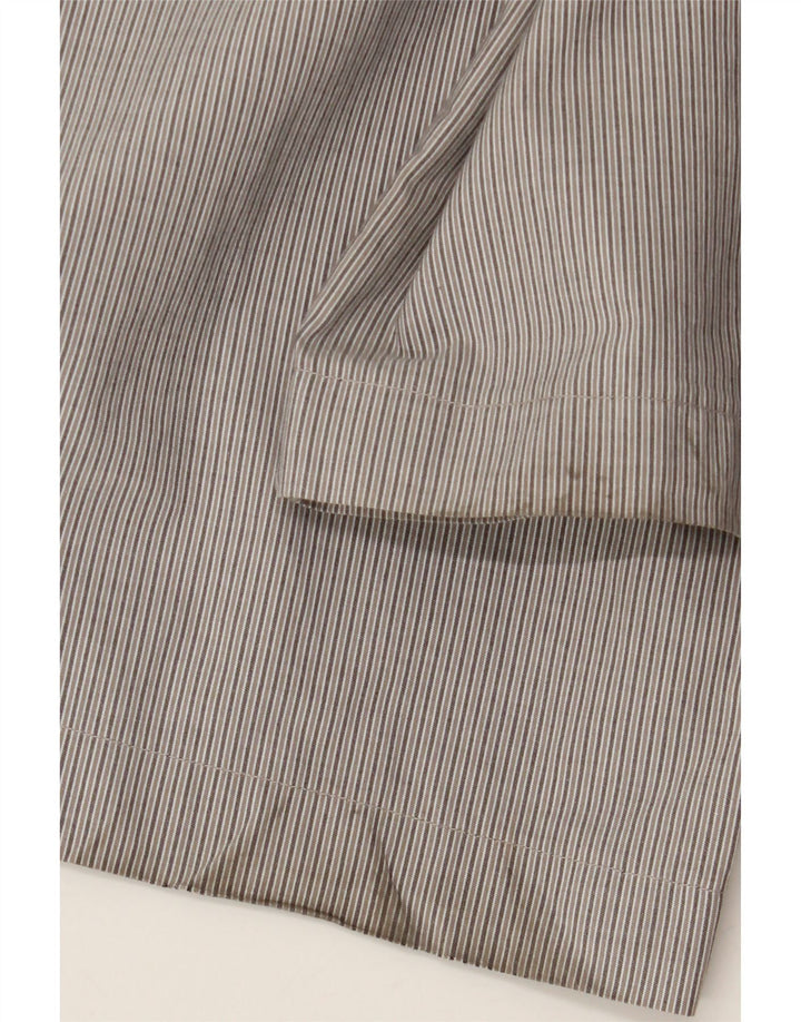MURPHY & NYE Mens Straight Chino Trousers W38 L33 Grey Pinstripe