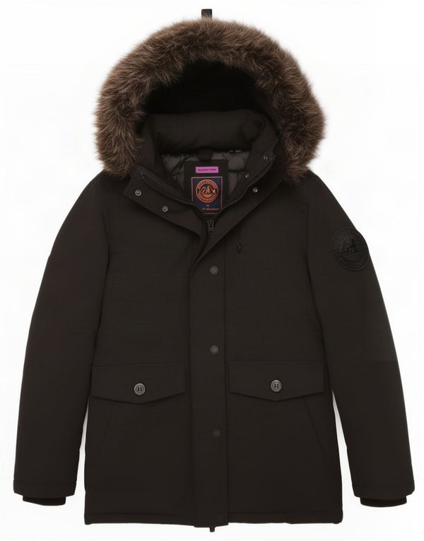 Superdry Womens Oversized Hooded Padded Parka Jacket UK 8 Small Black