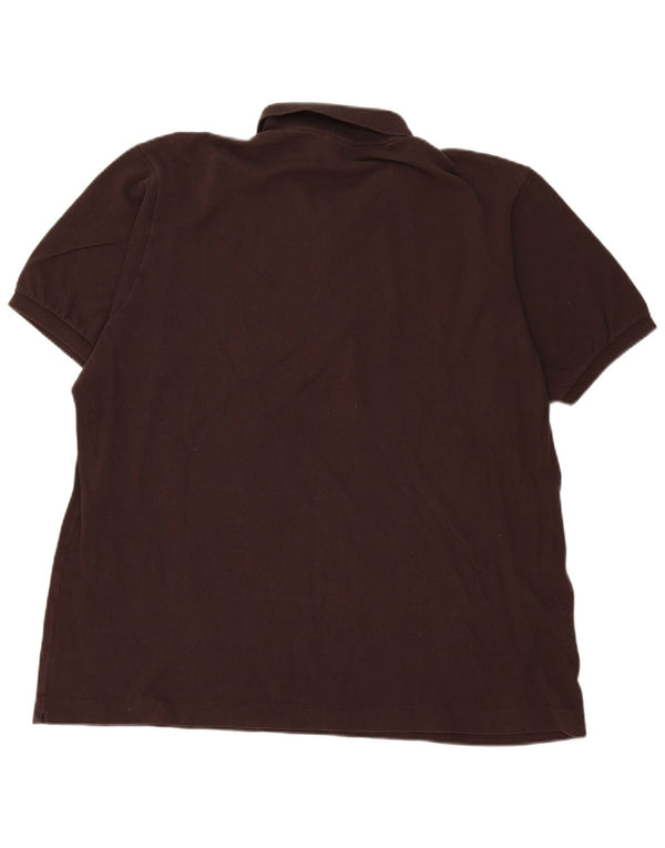 Lacoste Mens Polo Shirt Size 9 4XL Brown Cotton