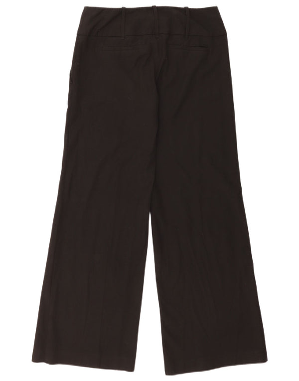 Oasis Womens Wide Leg Chino Trousers UK 10 Small W30 L31 Black Polyester