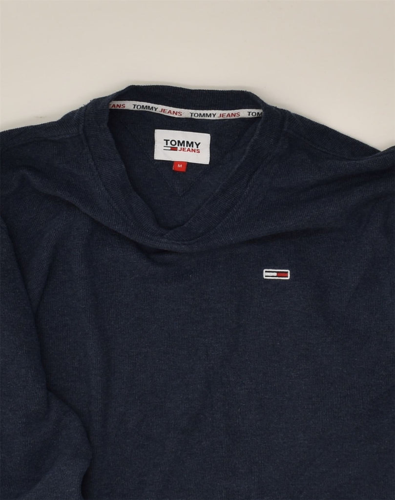 TOMMY HILFIGER Mens Top Long Sleeve Medium Navy Blue Cotton | Vintage Tommy Hilfiger | Thrift | Second-Hand Tommy Hilfiger | Used Clothing | Messina Hembry 