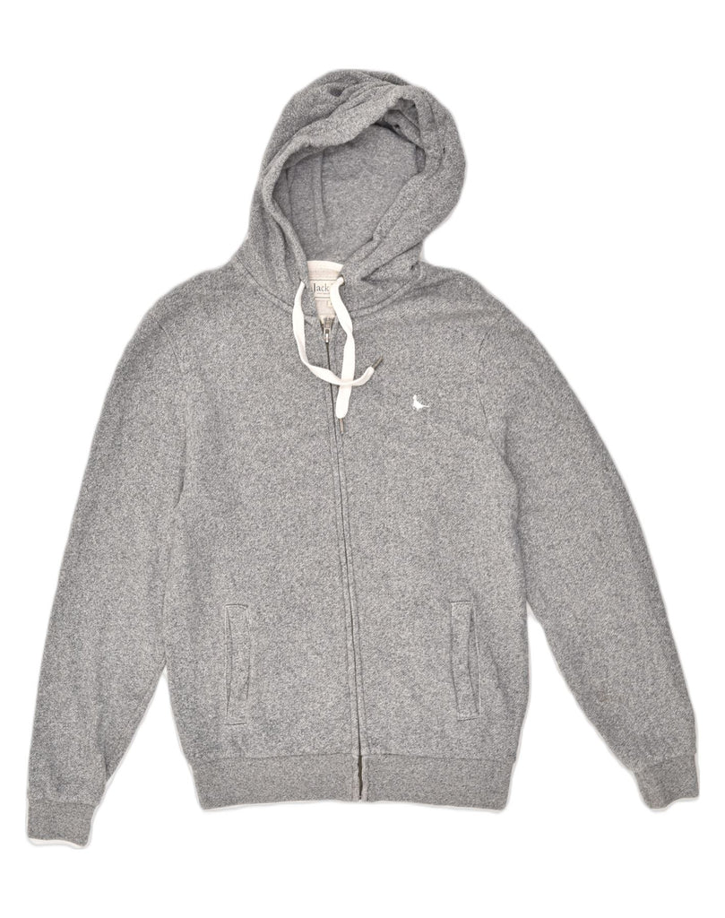 JACK WILLS Mens Classic Fit Zip Hoodie Sweater Medium Grey Cotton | Vintage Jack Wills | Thrift | Second-Hand Jack Wills | Used Clothing | Messina Hembry 