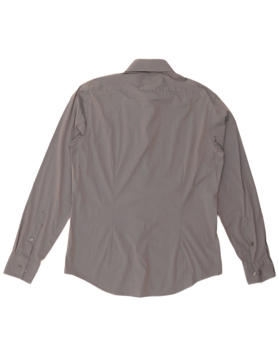 CALVIN KLEIN Mens Slim Fit Shirt Size 40 15 3/4 Medium Grey Cotton