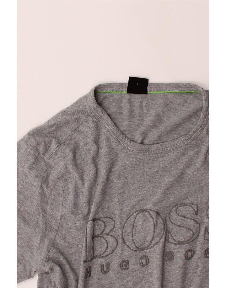 HUGO BOSS Mens Graphic T-Shirt Top Small Grey Cotton Vintage Hugo Boss and Second-Hand Hugo Boss from Messina Hembry 