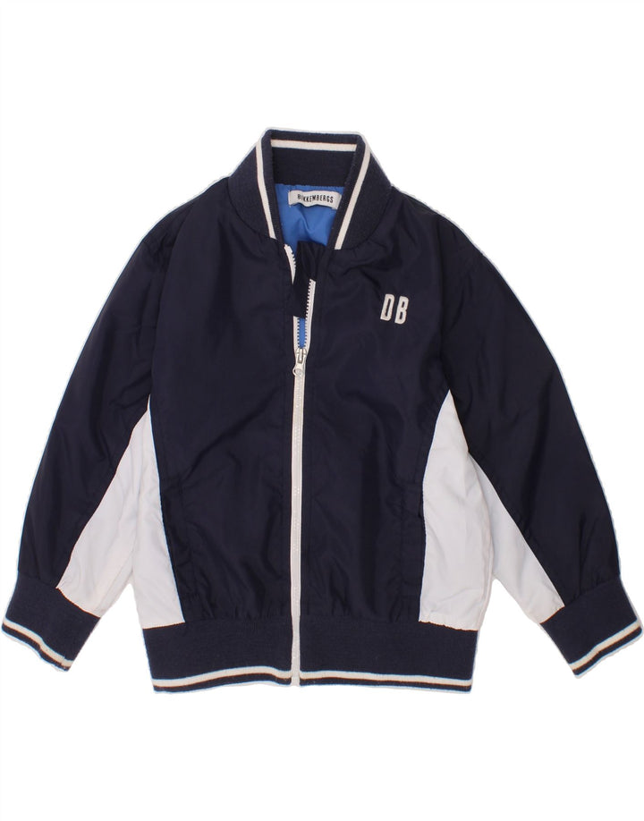 BIKKEMBERGS Baby Boys Bomber Jacket 12-18 Months Navy Blue Colourblock Vintage Bikkembergs and Second-Hand Bikkembergs from Messina Hembry 