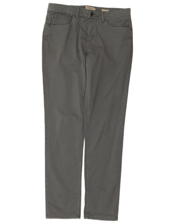 Dack's Mens Straight Casual Trousers IT 52 XL W34 L32 Grey Cotton