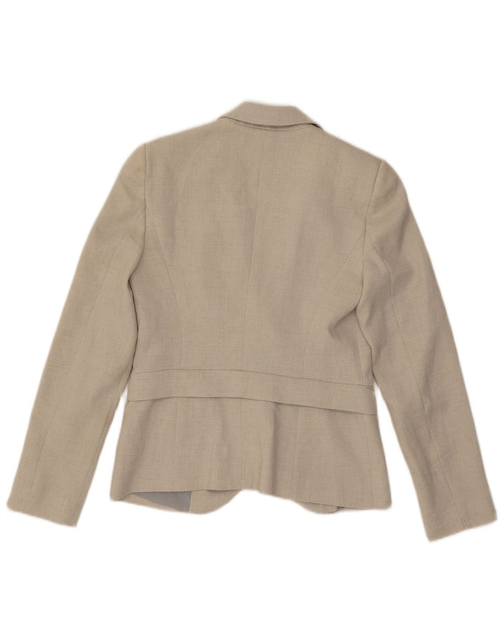 Emporio Armani Womens 2 Button Blazer Jacket IT 40 Small Grey Polyester