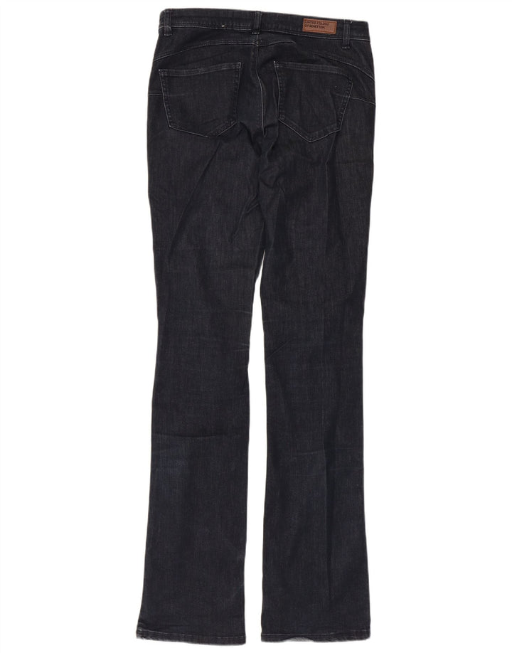 Benetton Womens Bootcut Jeans W30 L34 Navy Blue