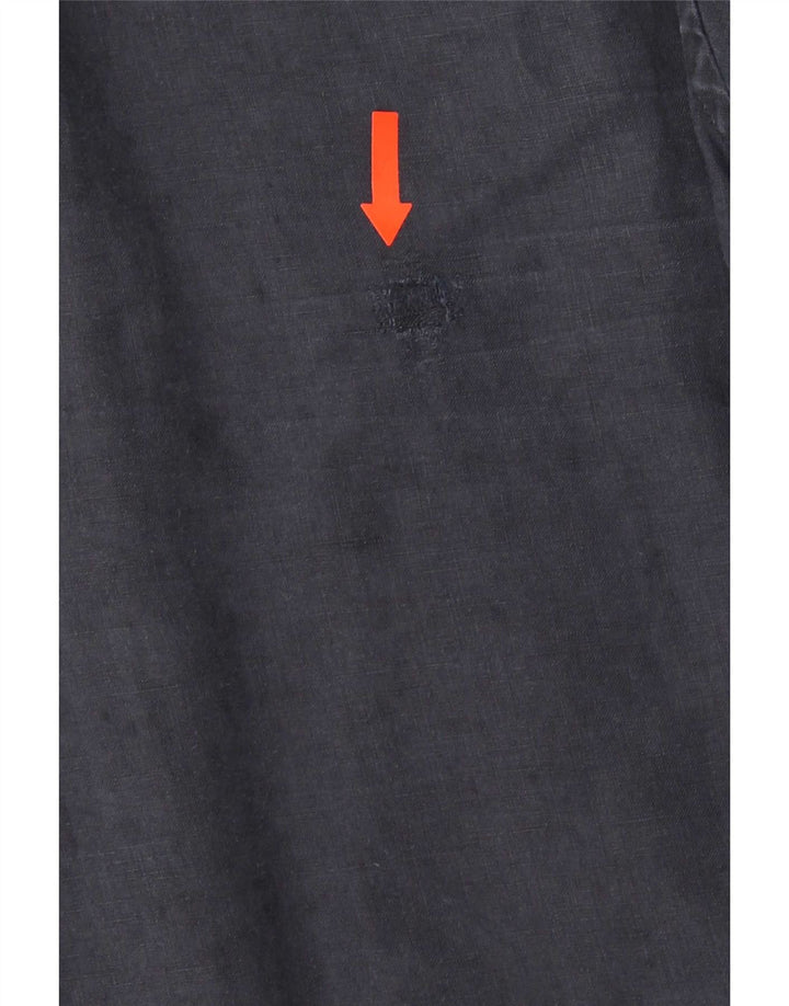 Tommy Hilfiger Mens Short Sleeve Shirt Large Navy Blue Linen