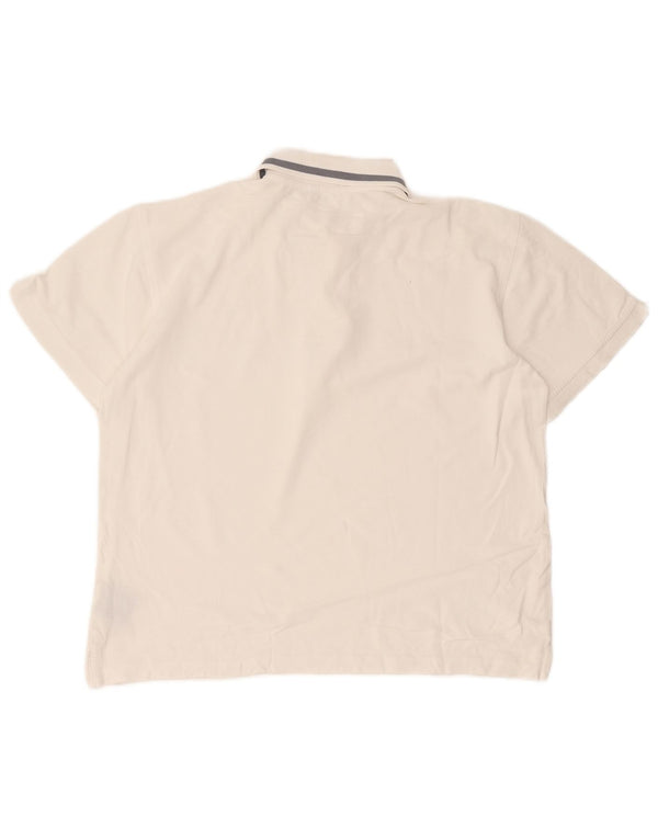 Diadora Mens Polo Shirt Large White Cotton