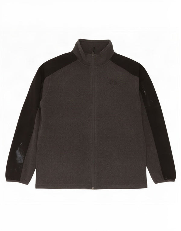 The North Face Mens Fleece Jacket UK 40 Large Grey Colourblock Polyester