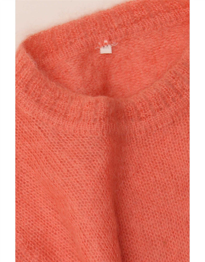 Vintage Womens Crew Neck Jumper Sweater UK 12 Medium Pink