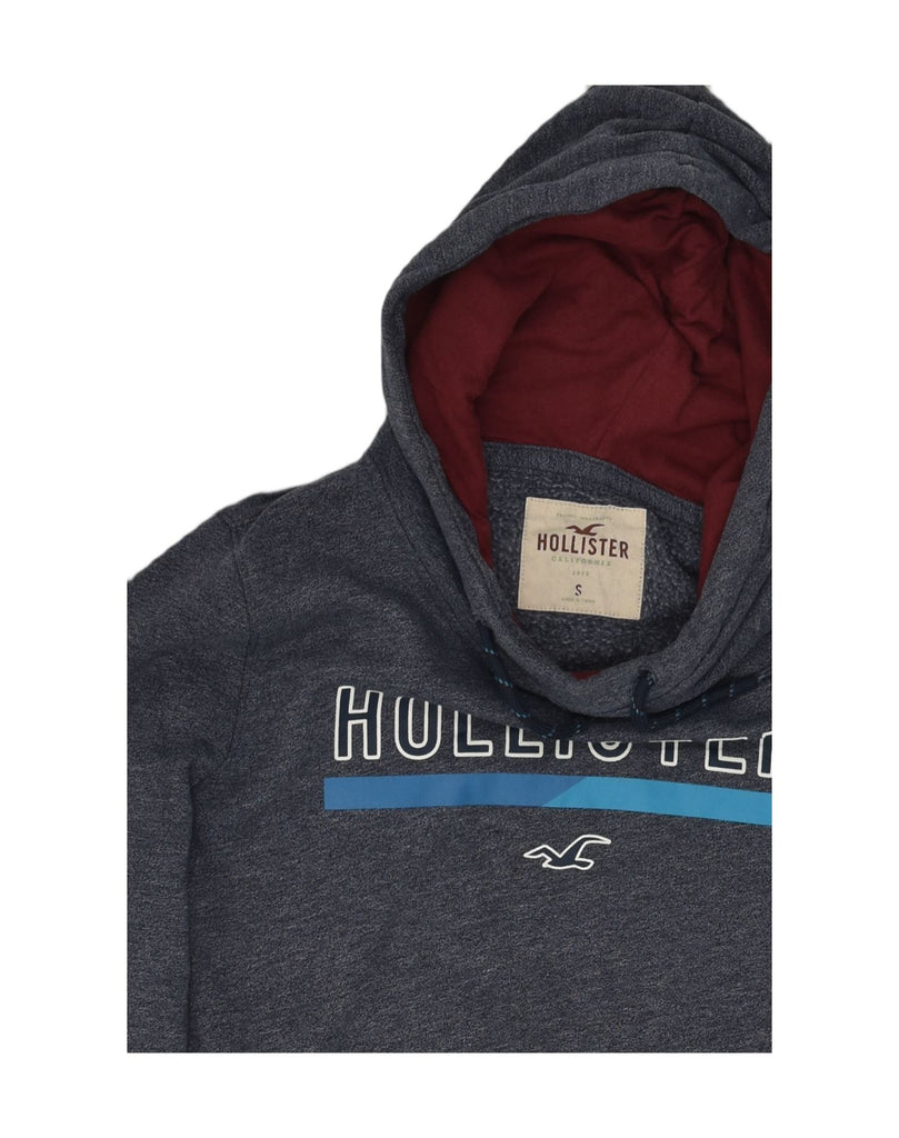 HOLLISTER Mens Graphic Hoodie Jumper Small Grey Cotton | Vintage Hollister | Thrift | Second-Hand Hollister | Used Clothing | Messina Hembry 