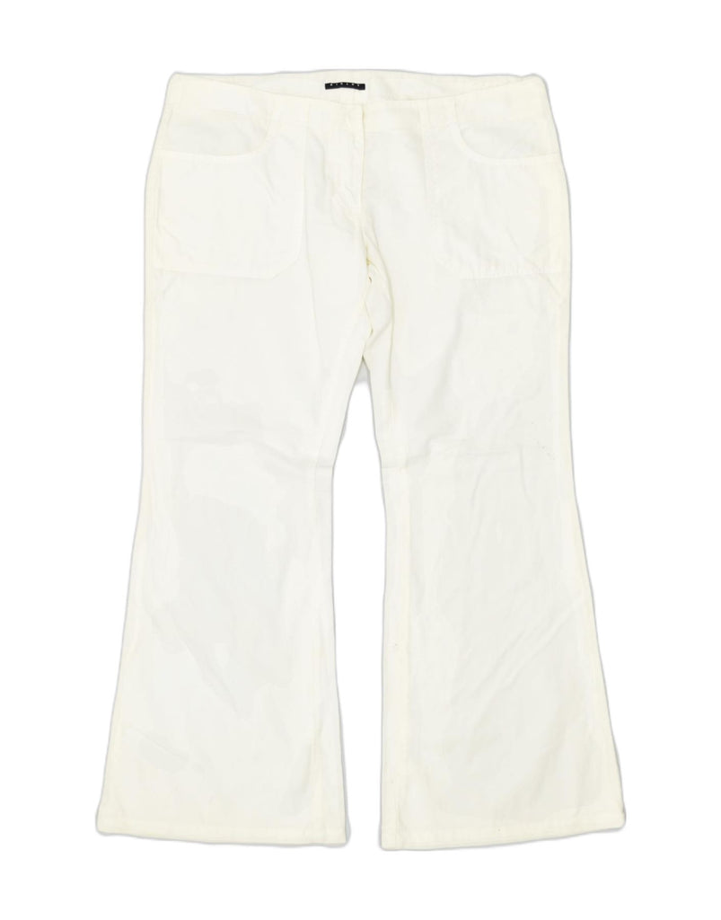 SISLEY Womens Bootcut Casual Trousers IT 46 Large W34 L33 White Classic | Vintage | Thrift | Second-Hand | Used Clothing | Messina Hembry 