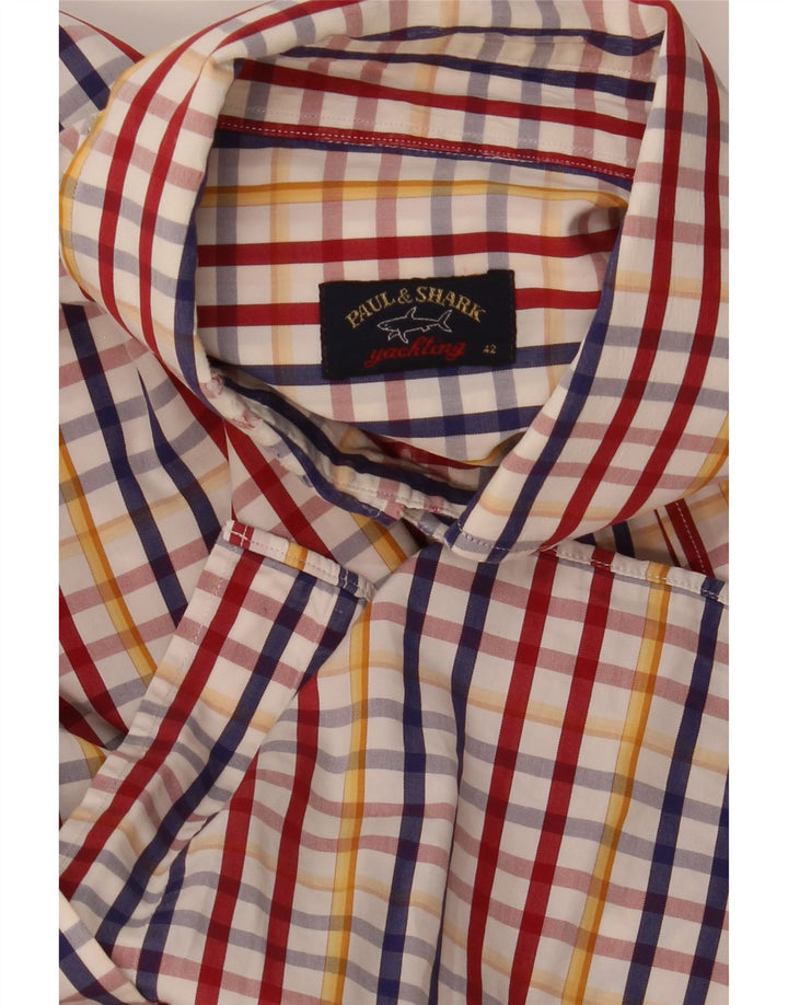 Paul & Shark Mens Shirt Size 42 Large Multicoloured Check